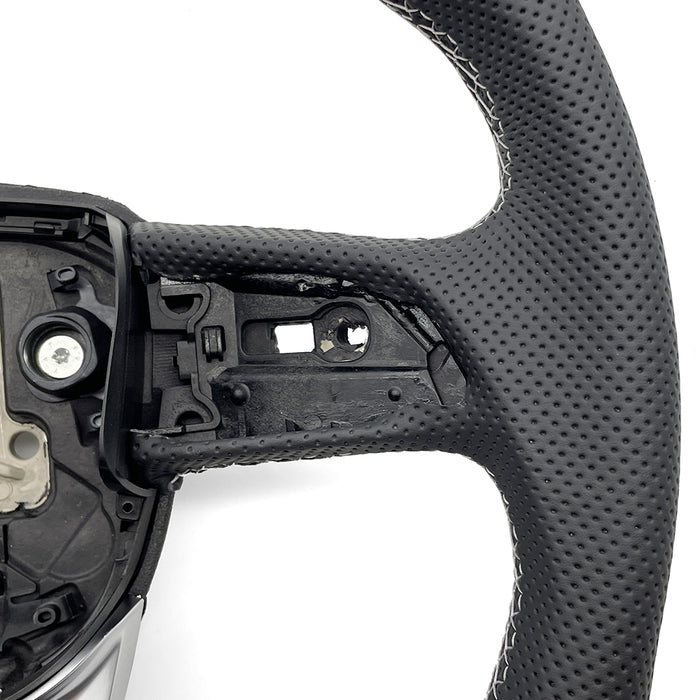 Multi functional carbon fiber semi perforated flat bottomed sports steering wheel, For Audi Q5 FY Q7