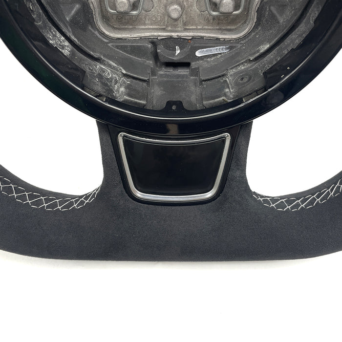 Multi functional suede flat bottomed sports steering wheel, suitable for Audi A6 C7