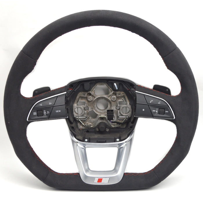 Multi functional suede red line sports steering wheel,For Audi Q3