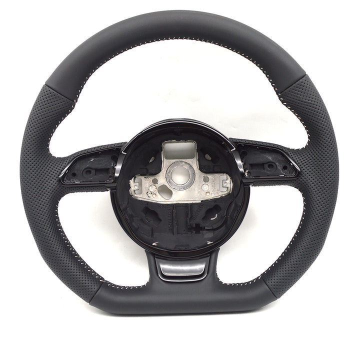 Multi functional semi perforated flat bottomed sports steering wheel, For Audi A3 8V A4 B8 A5 A6 A7 Q3 Q5 Q7