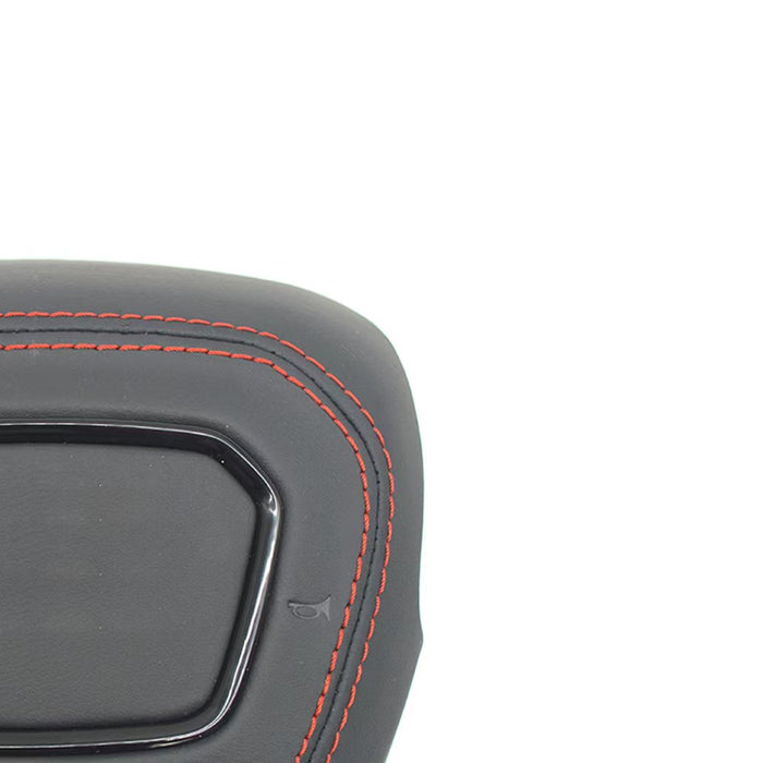 Multi functional leather semi perforated flat bottomed sports steering wheel,For Audi Q3