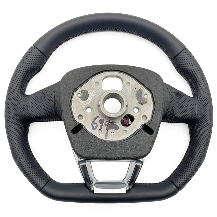 Multi functional semi perforated leather flat bottomed sports steering wheel with heating,For Audi Q5 FY Q7