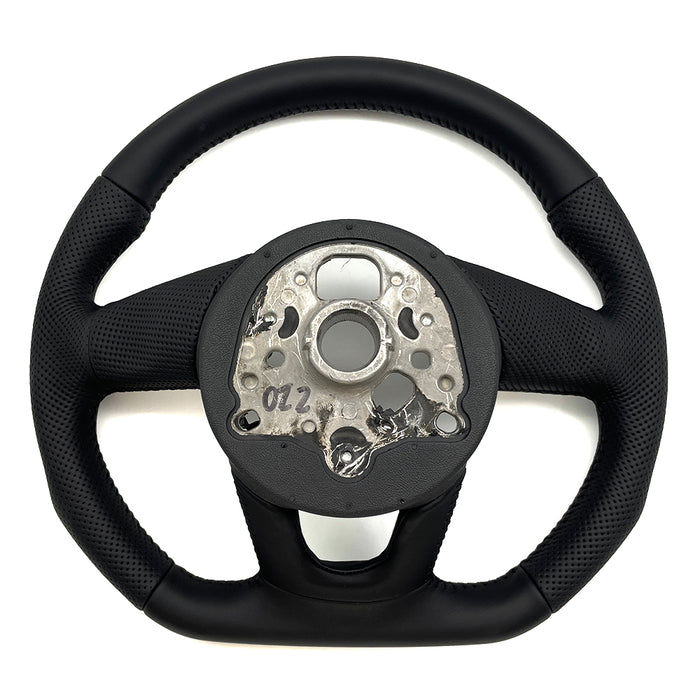 Multi functional semi perforated leather steering wheel, For Audi RS3 RS4 RS5 A3 A4 B9 A5 S3 S4 S5 2017 to 2021