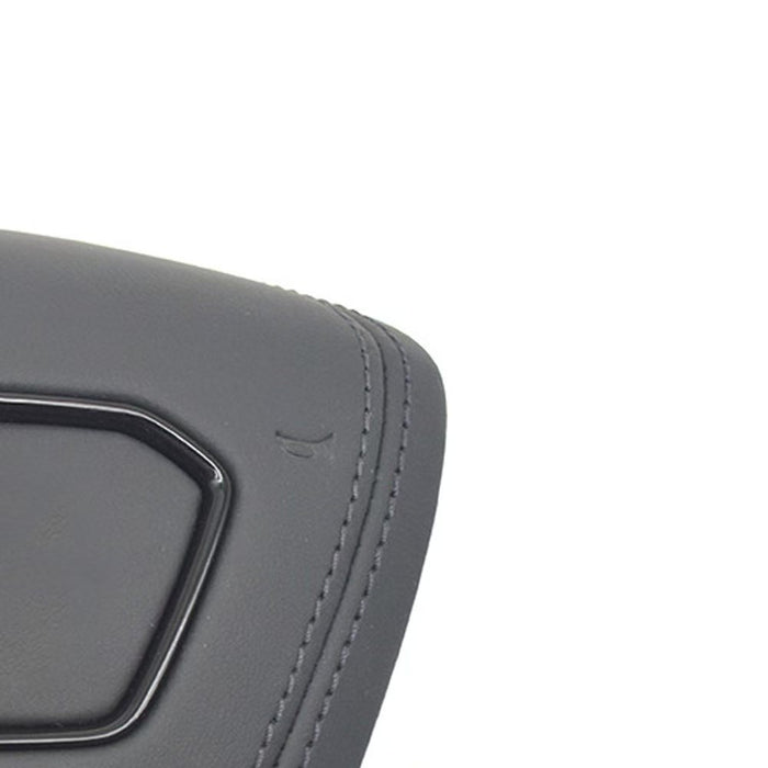 Multi functional leather semi perforated flat bottomed sports steering wheel,For Audi Q3